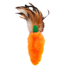 KONG Refillables Catnip Carrot with Feather Cat Toy Orange 1ea/One Size