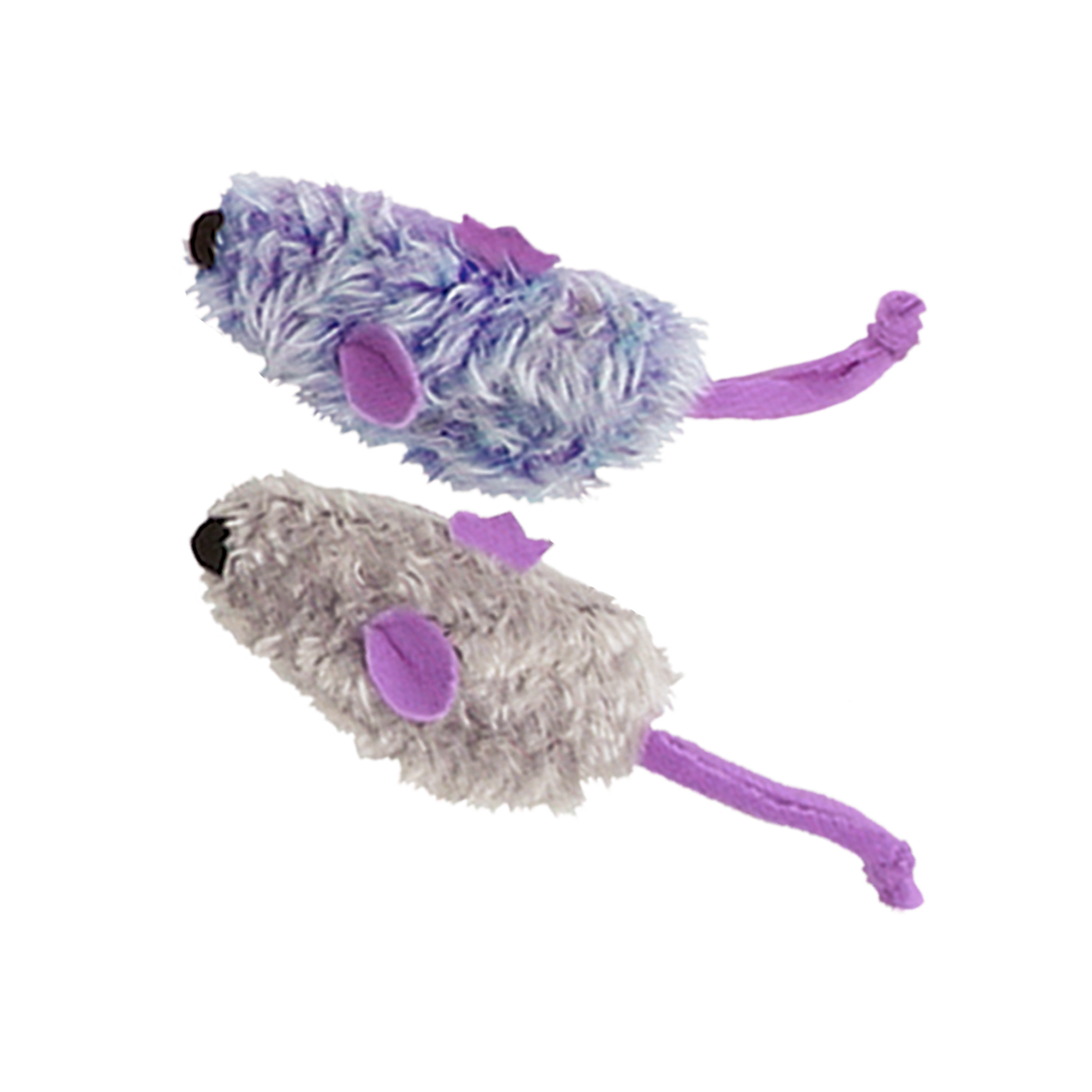 KONG Refillables Catnip Purple and Frosty Mice Cat Toy Purple, Frosty Grey 1ea/One Size, 2 pk