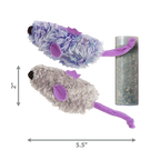 KONG Refillables Catnip Purple and Frosty Mice Cat Toy Purple, Frosty Grey 1ea/One Size, 2 pk