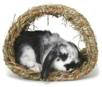 Marshall Pet Products Peters Woven Grass Hide-A-Way Hut for Small Animals Brown