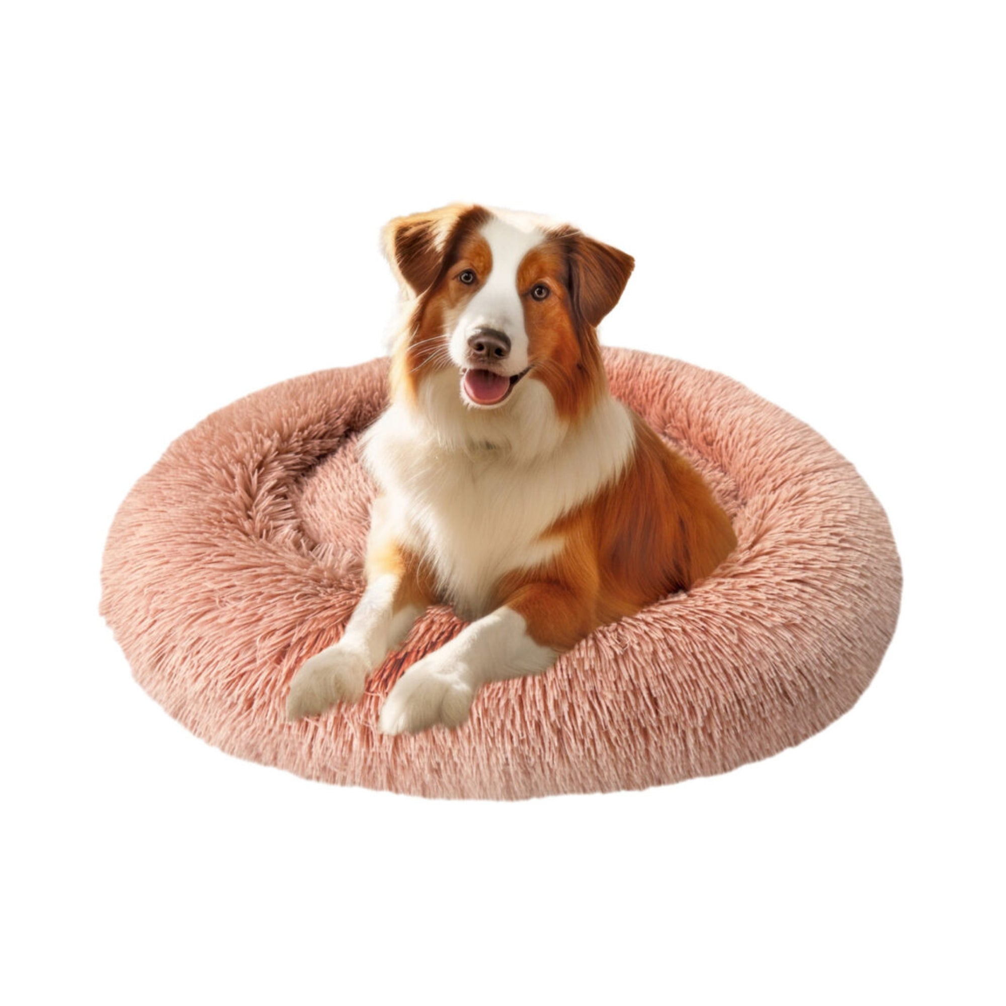 Ethical Pet Sleep Zone Luxe Round Faux Fur 39? Dusty Rose