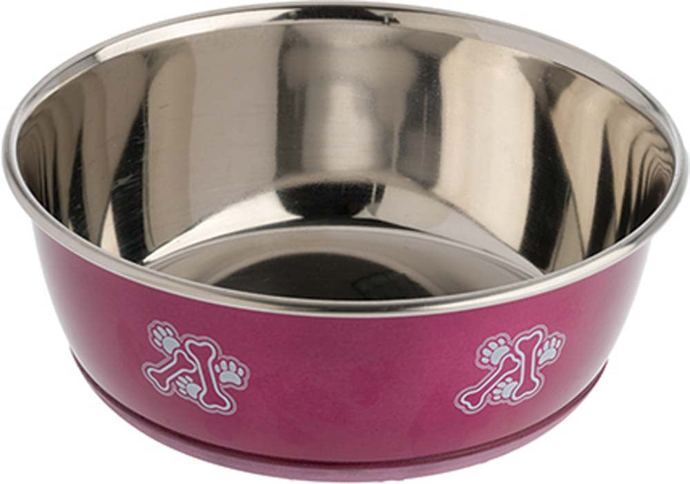 OurPets Fashion Dog Bowl Assorted Magenta 1ea/LG