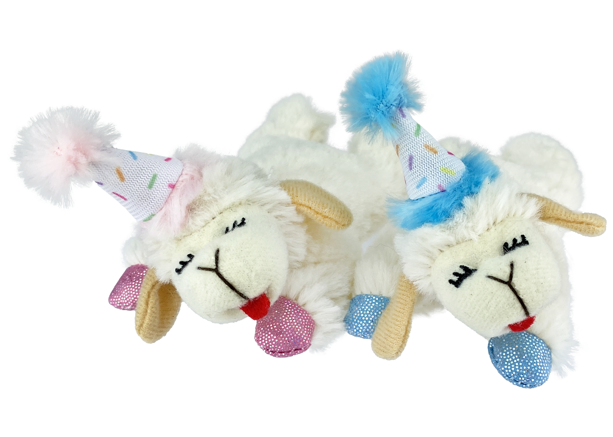 Multipet Lamb Chop Birthday Cat Toy 4" Pink