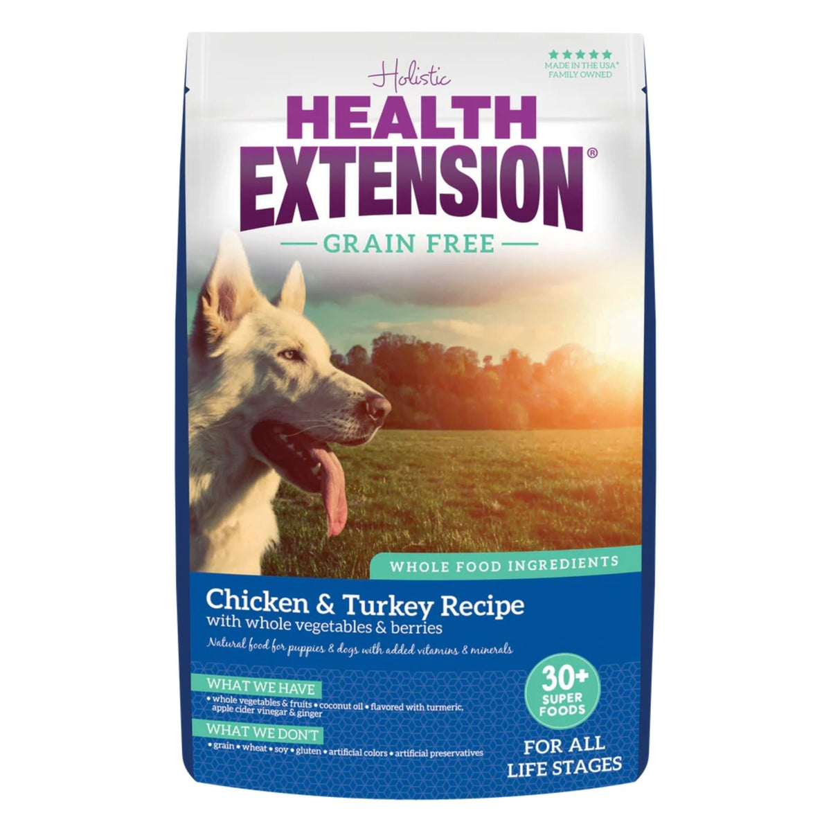 Health Extension Grain Free Chicken / Turkey Dry Dog Food 1lb.