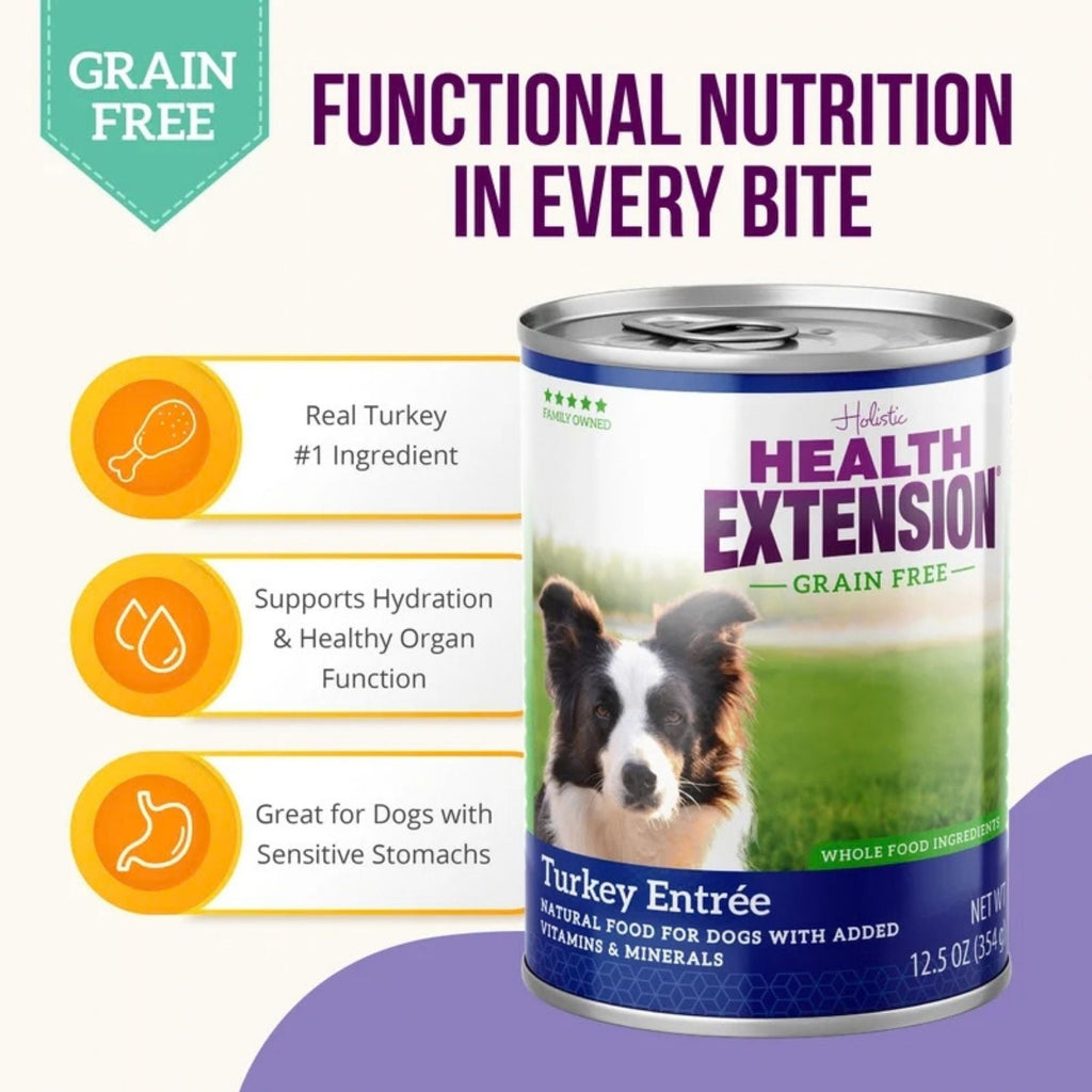 Health Extension Turkey Entrée for Dogs Canned 12.5oz. (Case of 12)
