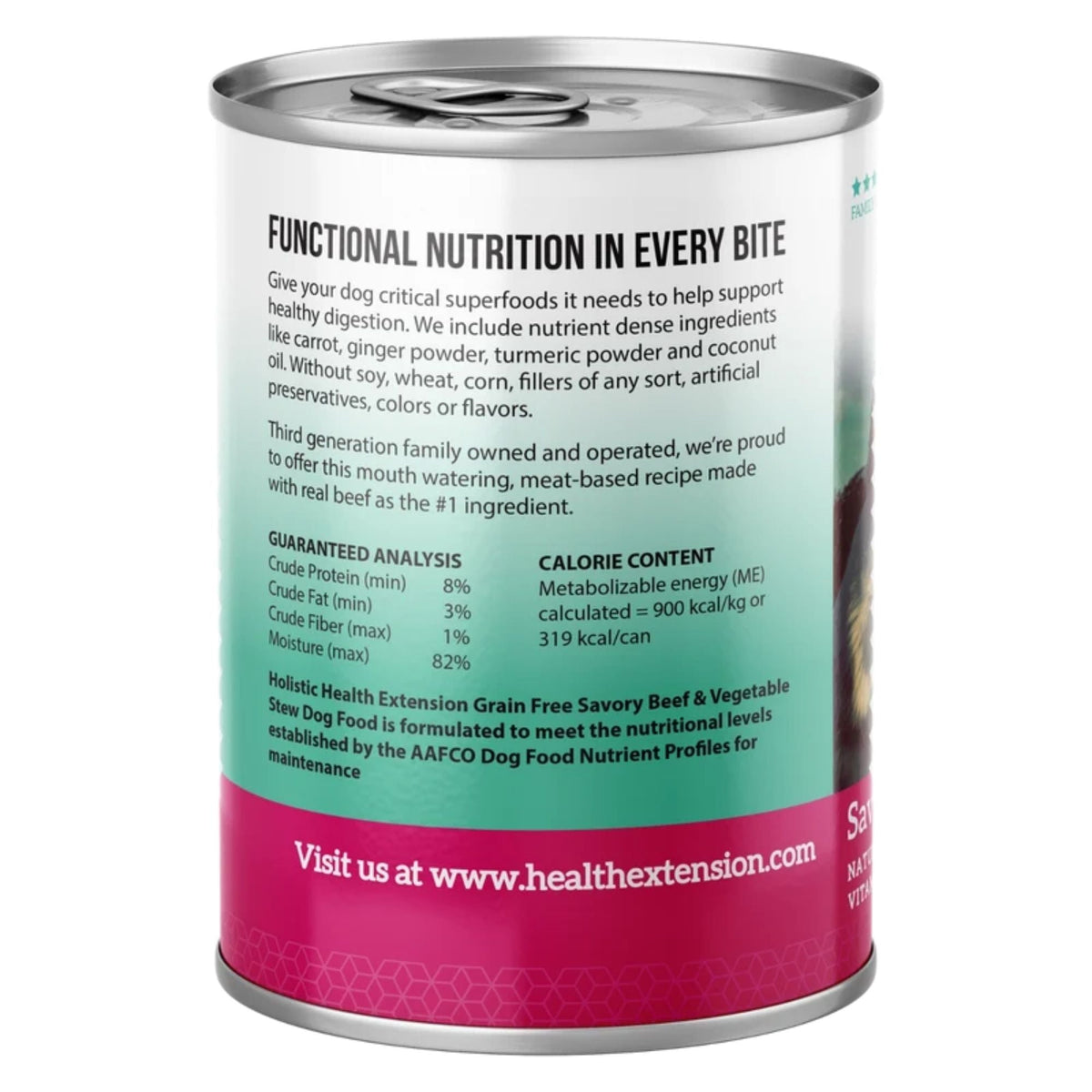 Health Extension Beef Stew Grain Free Wet Dog Food 13.2oz. (Case of 12)