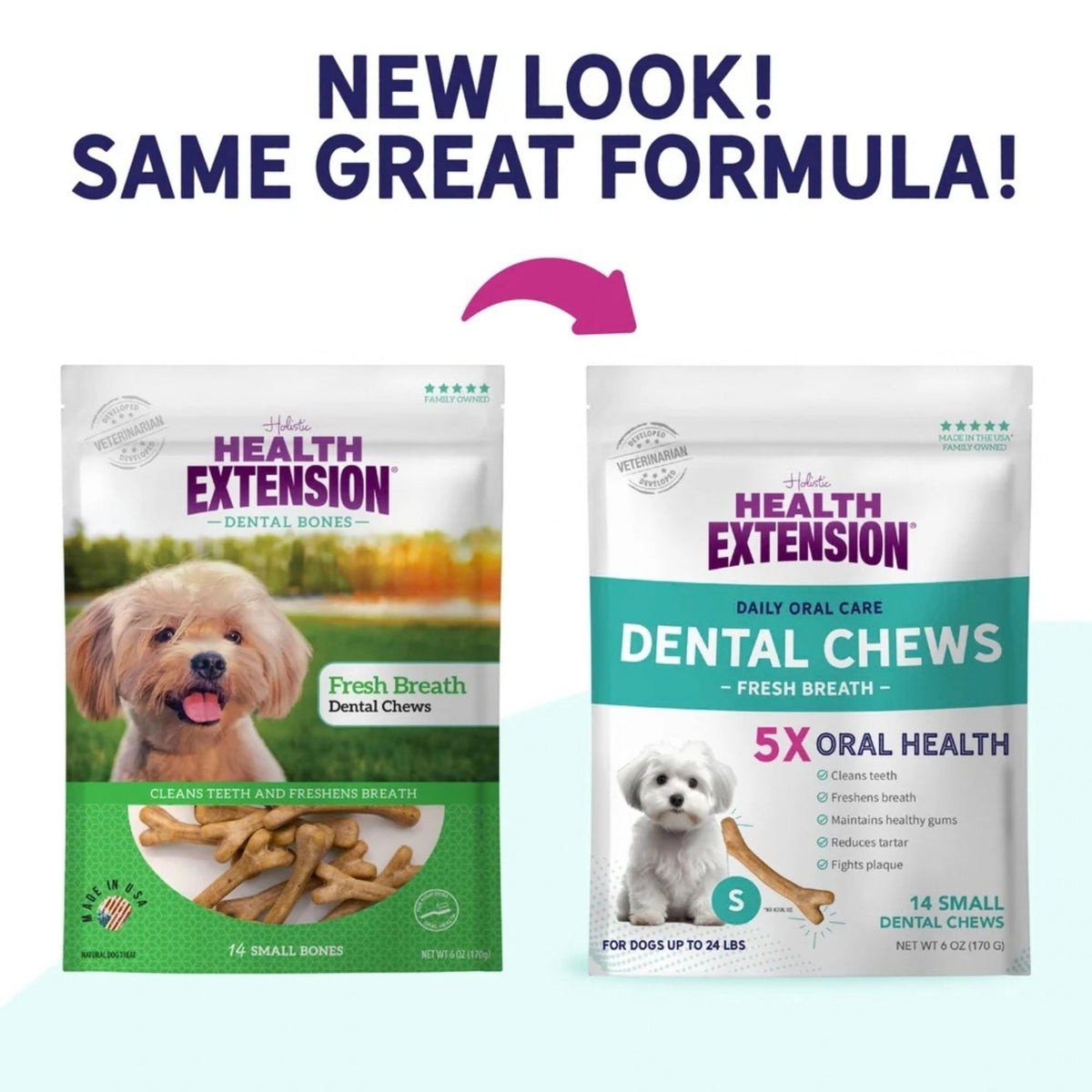 Health Extension Small Fresh Breath Dental Chews 14 pack