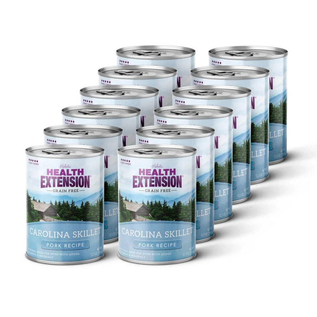 Health Extension Grain Free Pork Carolina Skillet Dog Canned 12.5oz. (Case of 12)