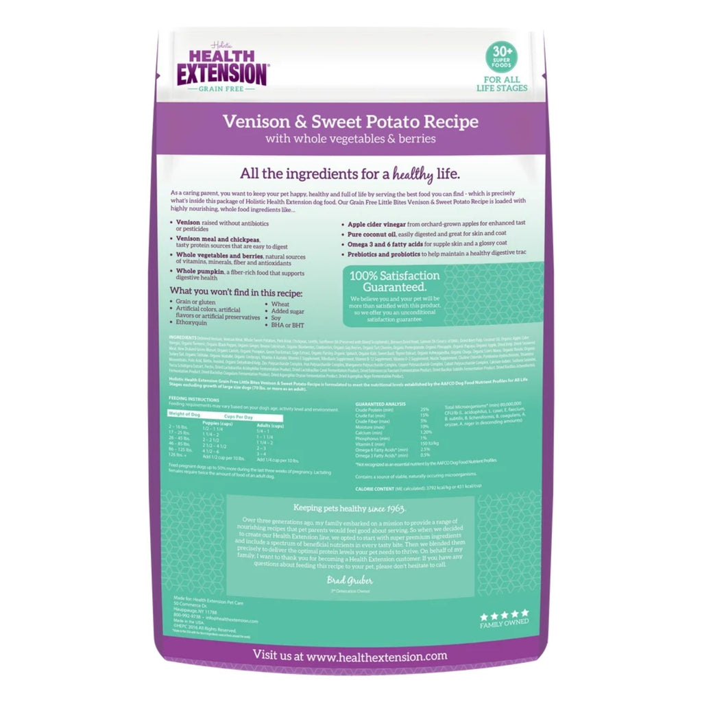 Health Extension Grain Free Little Bites Venison Vegtables & Berries 3.5lb.