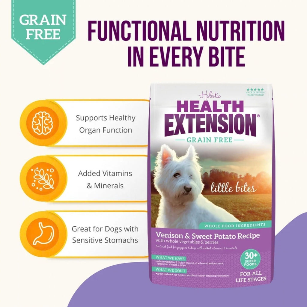 Health Extension Grain Free Little Bites Venison Vegtables & Berries 12lb.