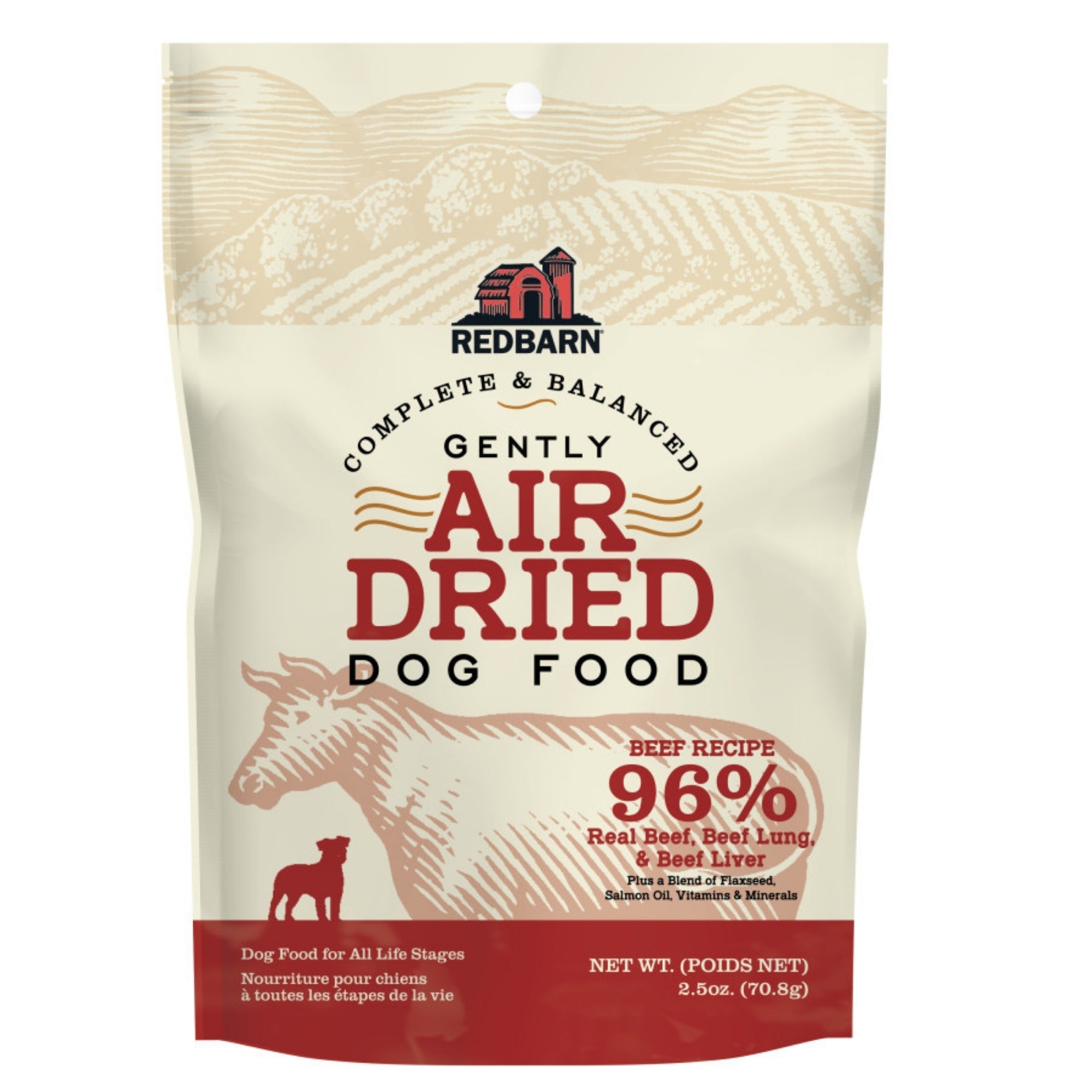 Redbarn Pet Products Gently Air Dried Trial Dog Food Beef, 12ea/2.5oz.