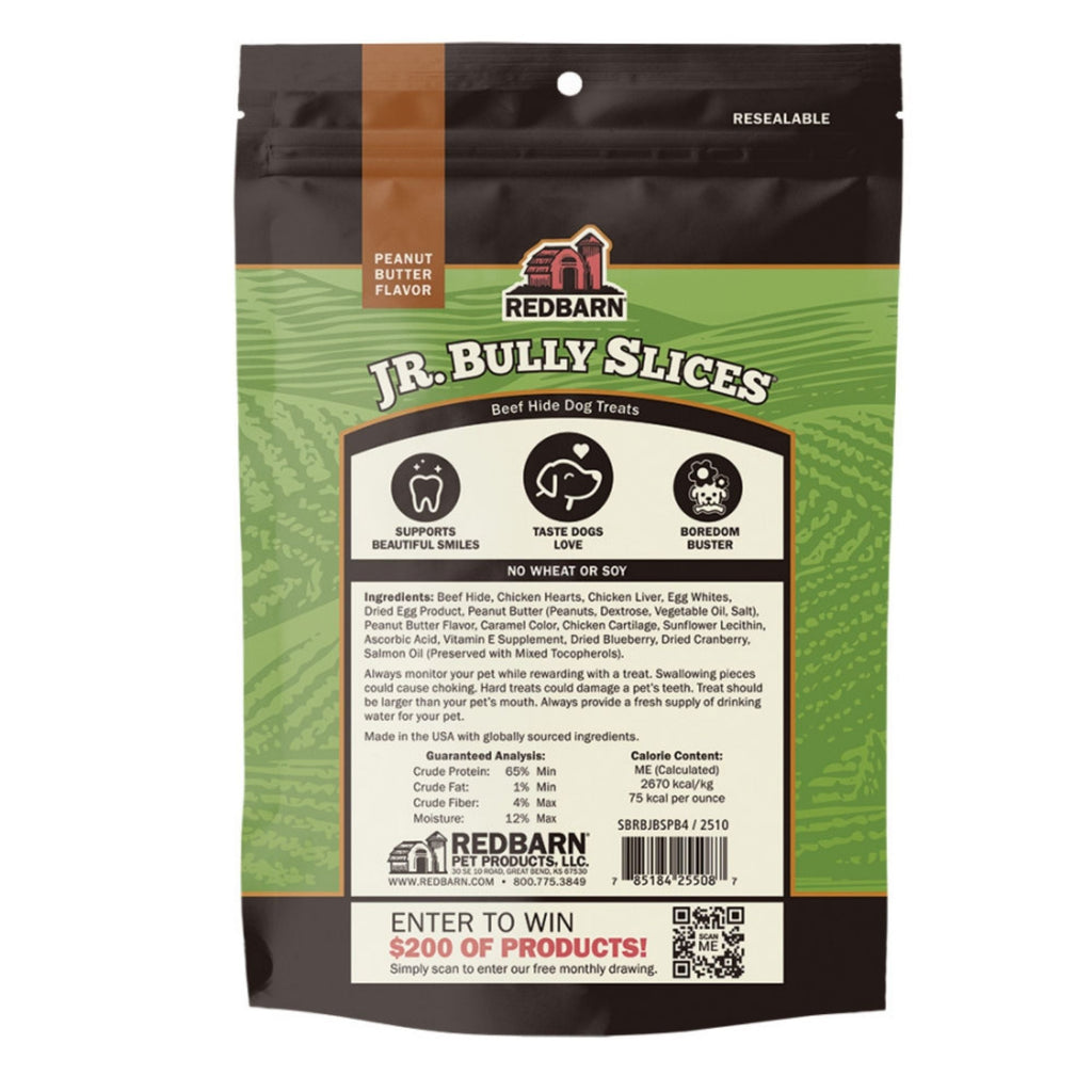 Redbarn Pet Products Jr. Bully Slices Dog Treats Peanut Butter, 1ea/4oz.