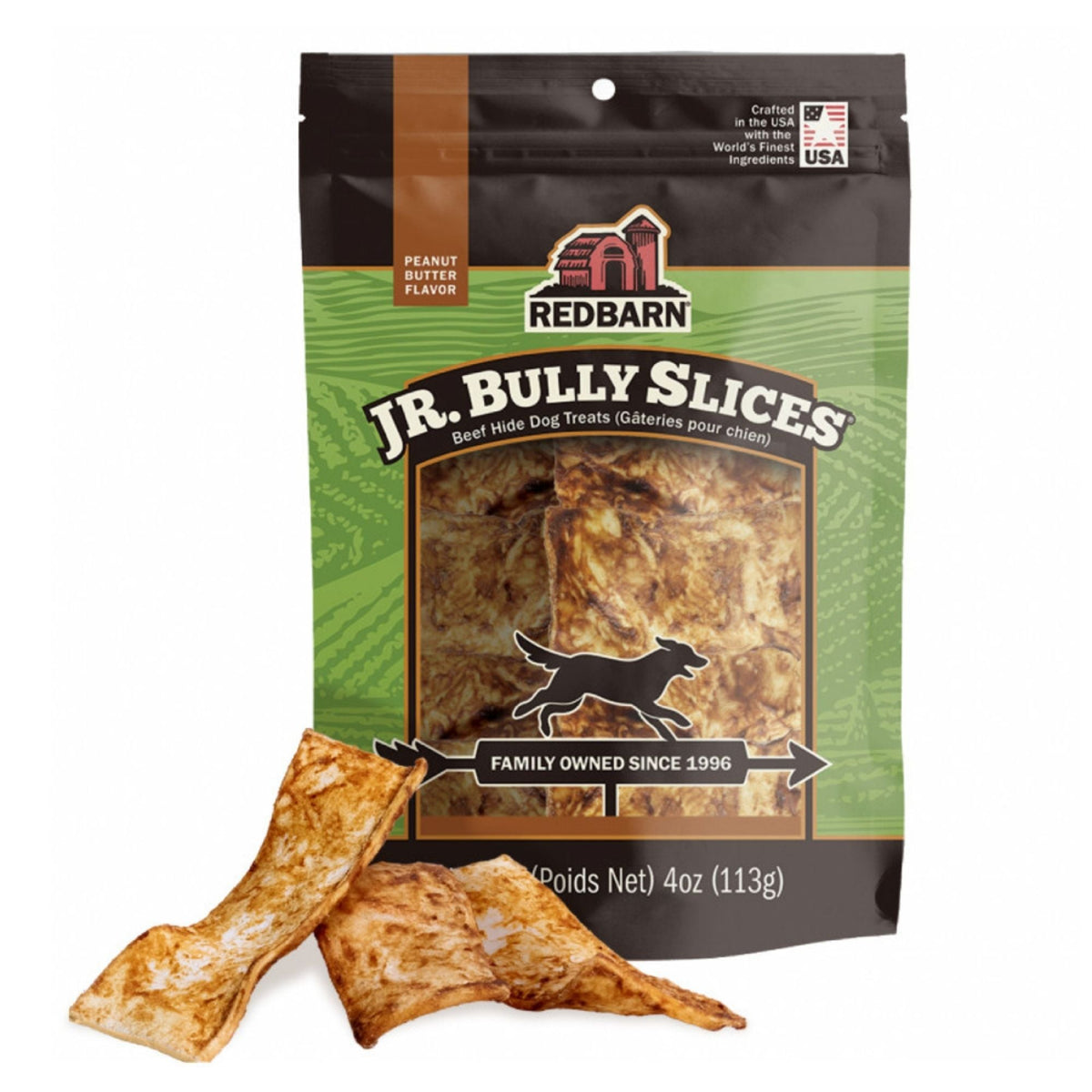 Redbarn Pet Products Jr. Bully Slices Dog Treats Peanut Butter, 1ea/4oz.