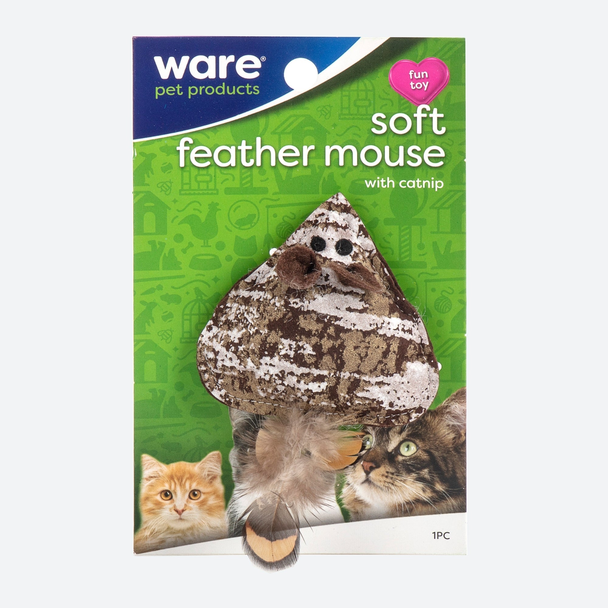 Ware Soft Feather Mouse Cat Toy