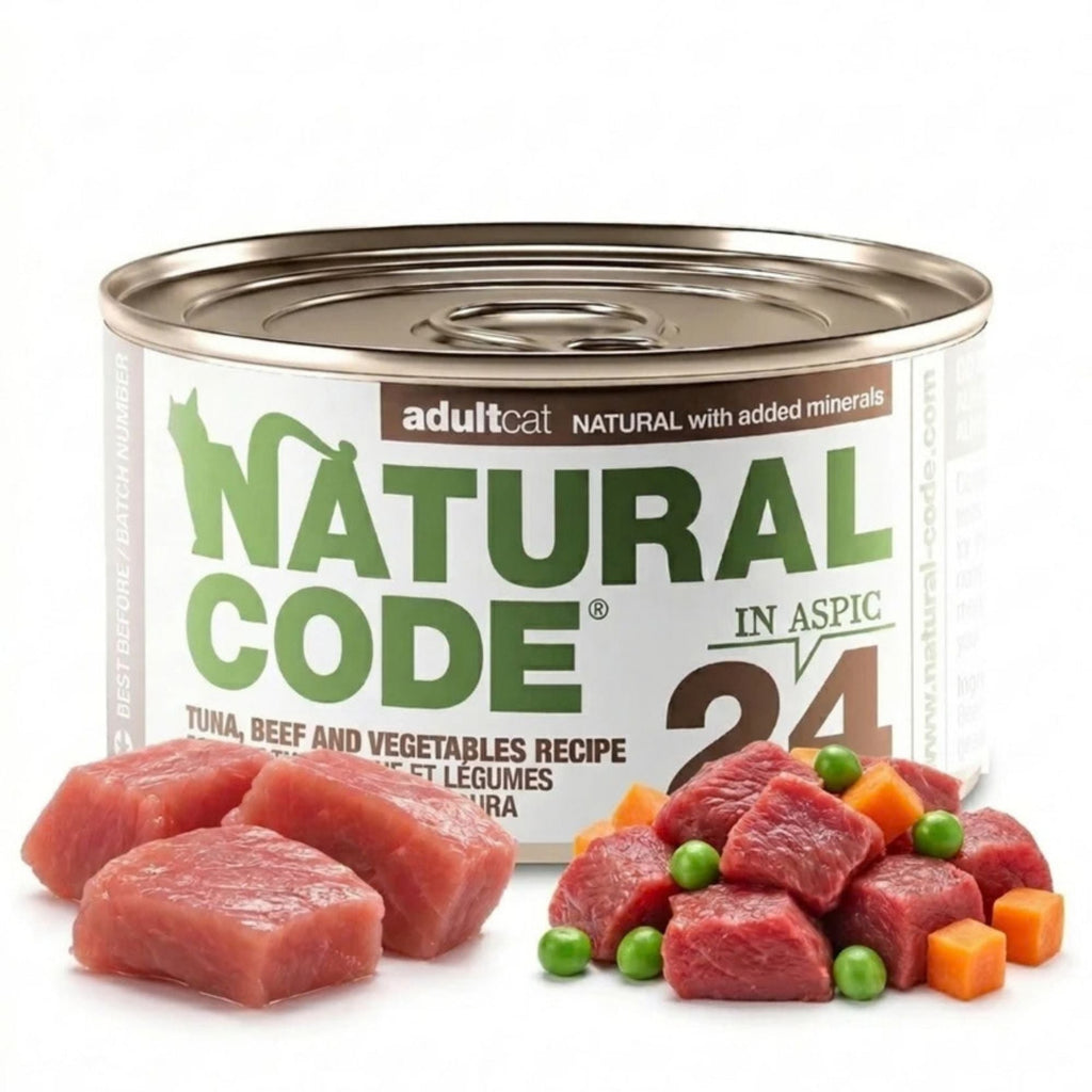 Natural Code Cat Tuna Beef & Vegetables 3oz. (Case of 24)