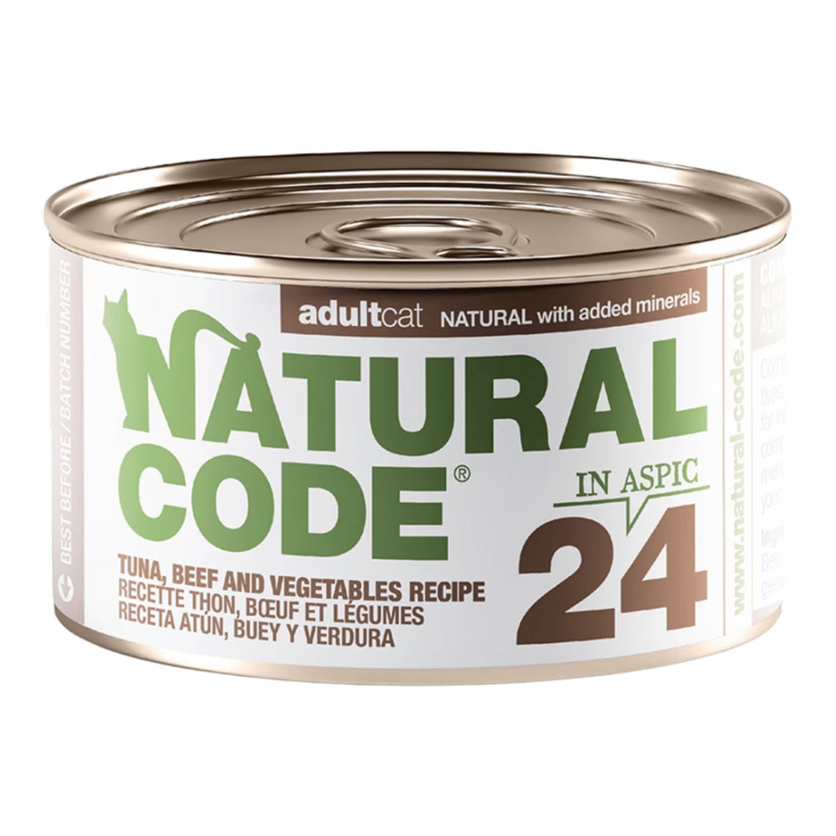 Natural Code Cat Tuna Beef & Vegetables 3oz. (Case of 24)
