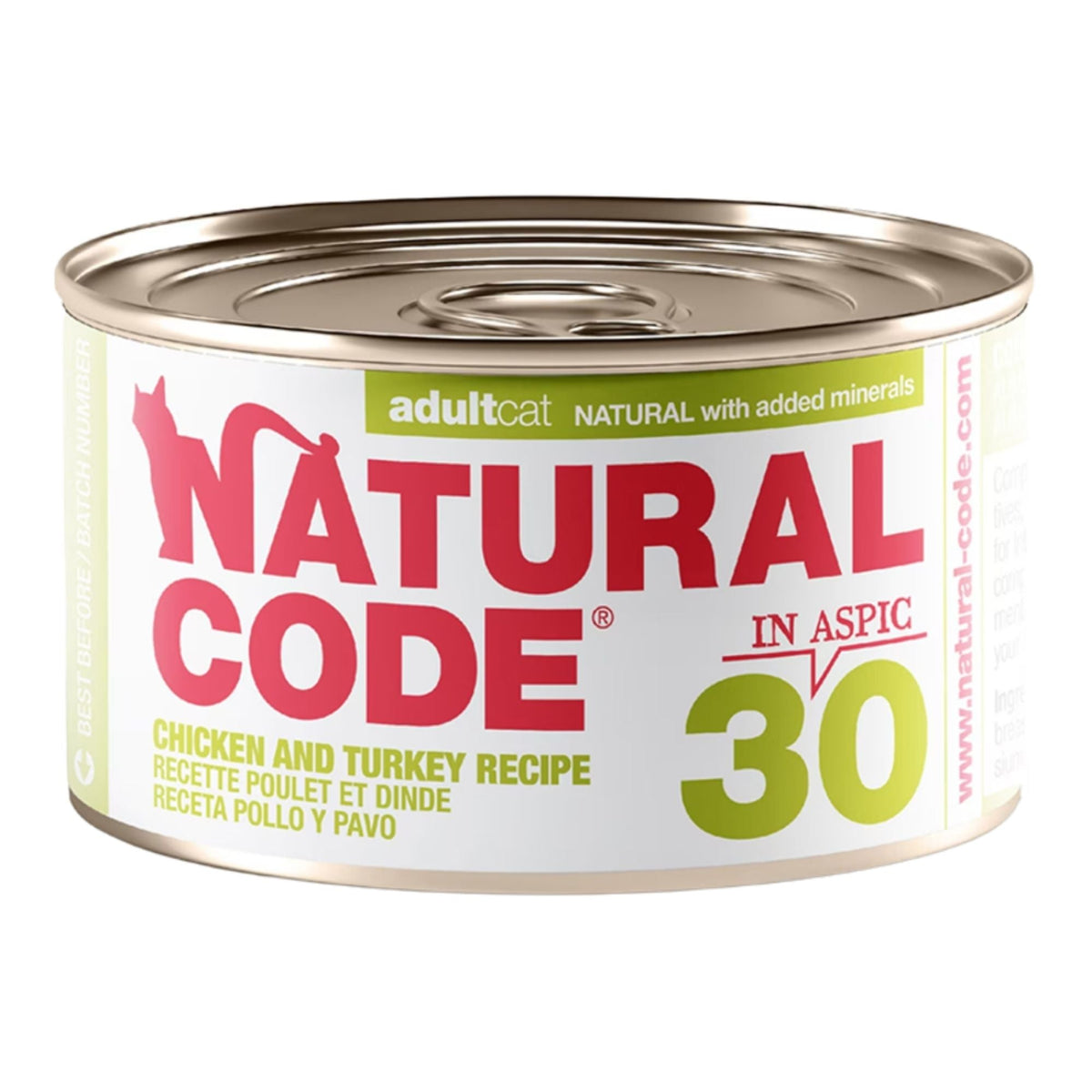 Natural Code Cat Chicken & Turkey 3oz. (Case of 24)