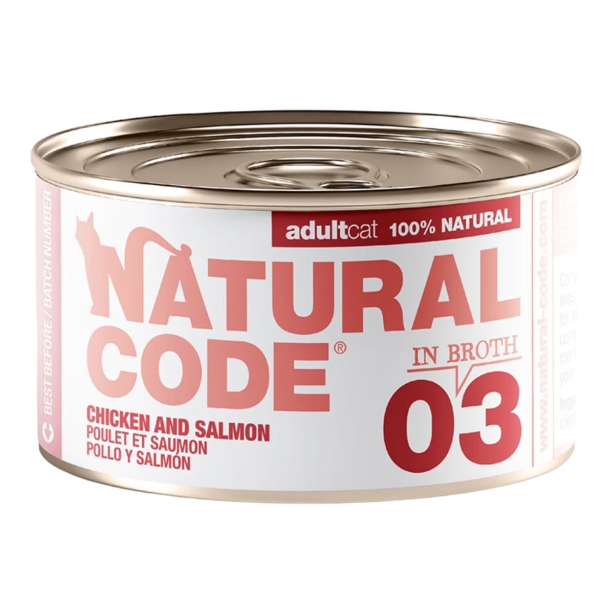 Natural Code Cat Chicken & Salmon 3oz. (Case of 24)