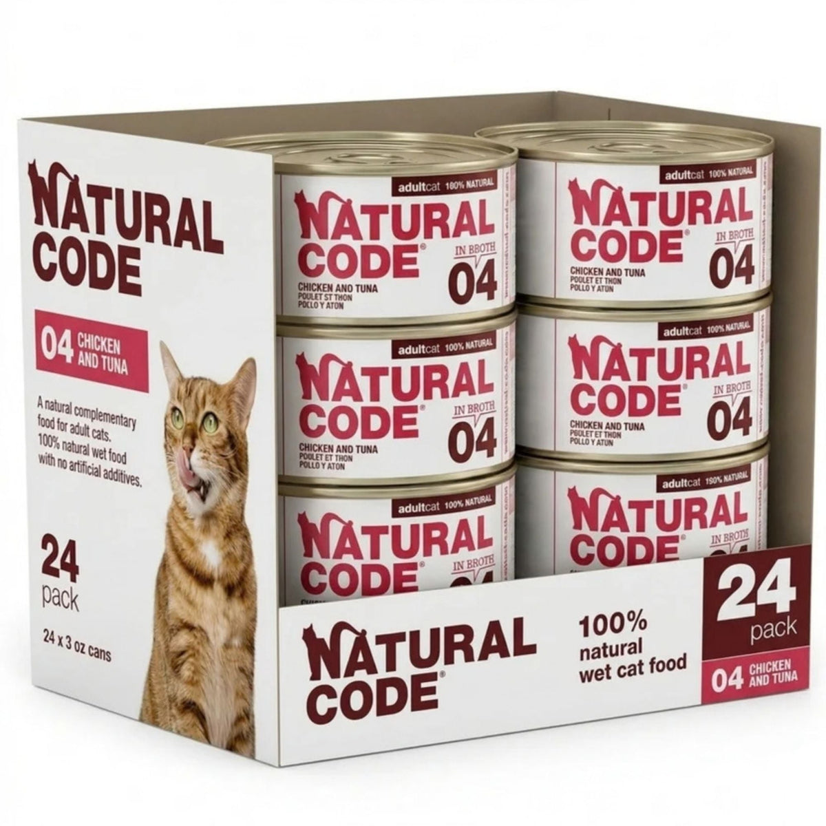 Natural Code Cat Chicken & Tuna 3oz. (Case of 24)