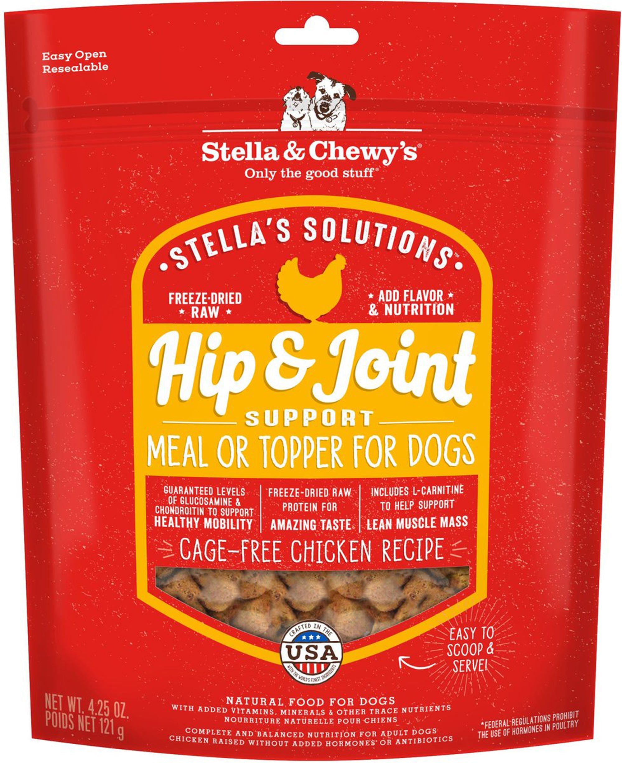 Stella and  Chewys Dog Solutions Hip and Joint Support Chicken 4.25oz.