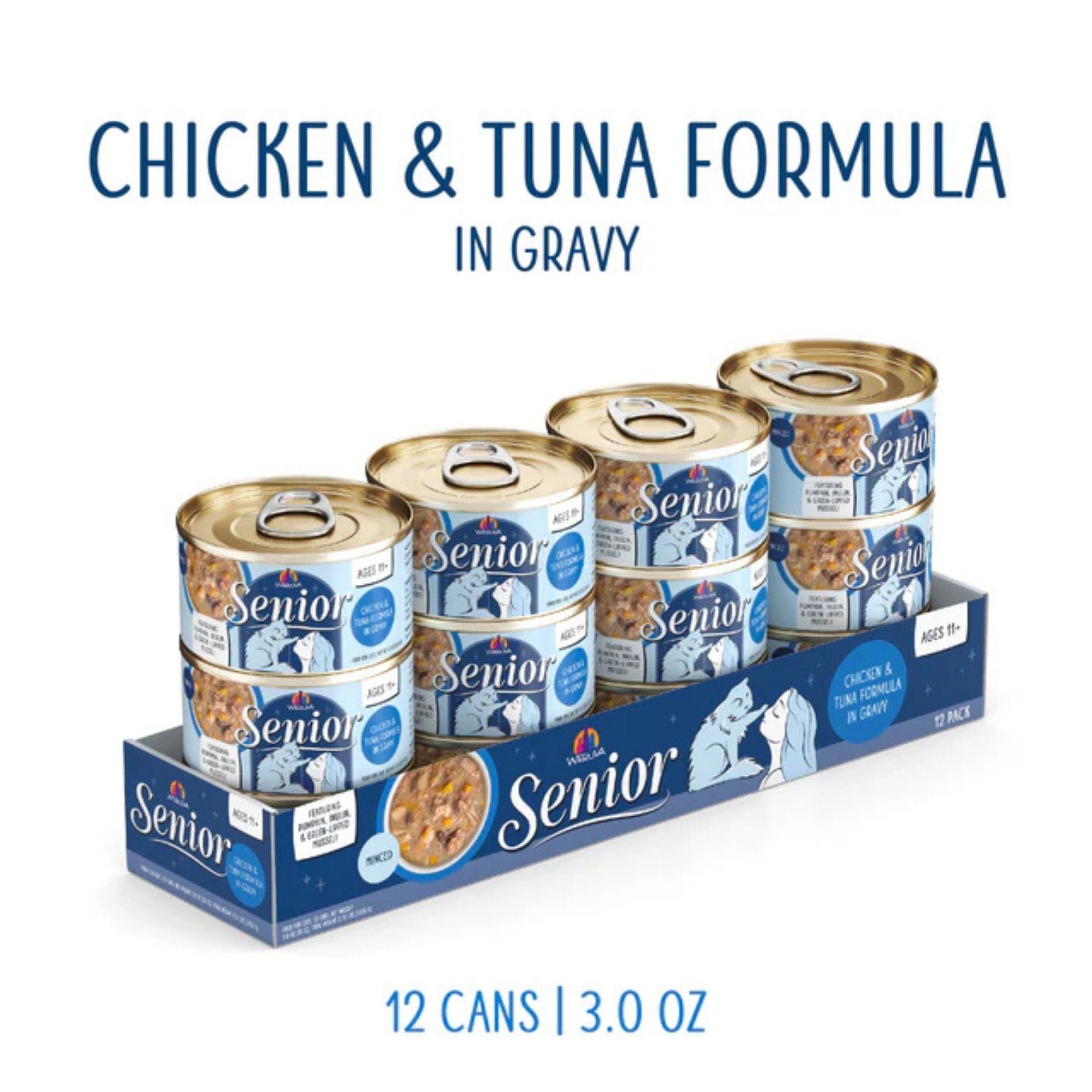 Weruva Cat Senior Chicken & Tuna Formula In Gravy 3oz. (Case of 12)