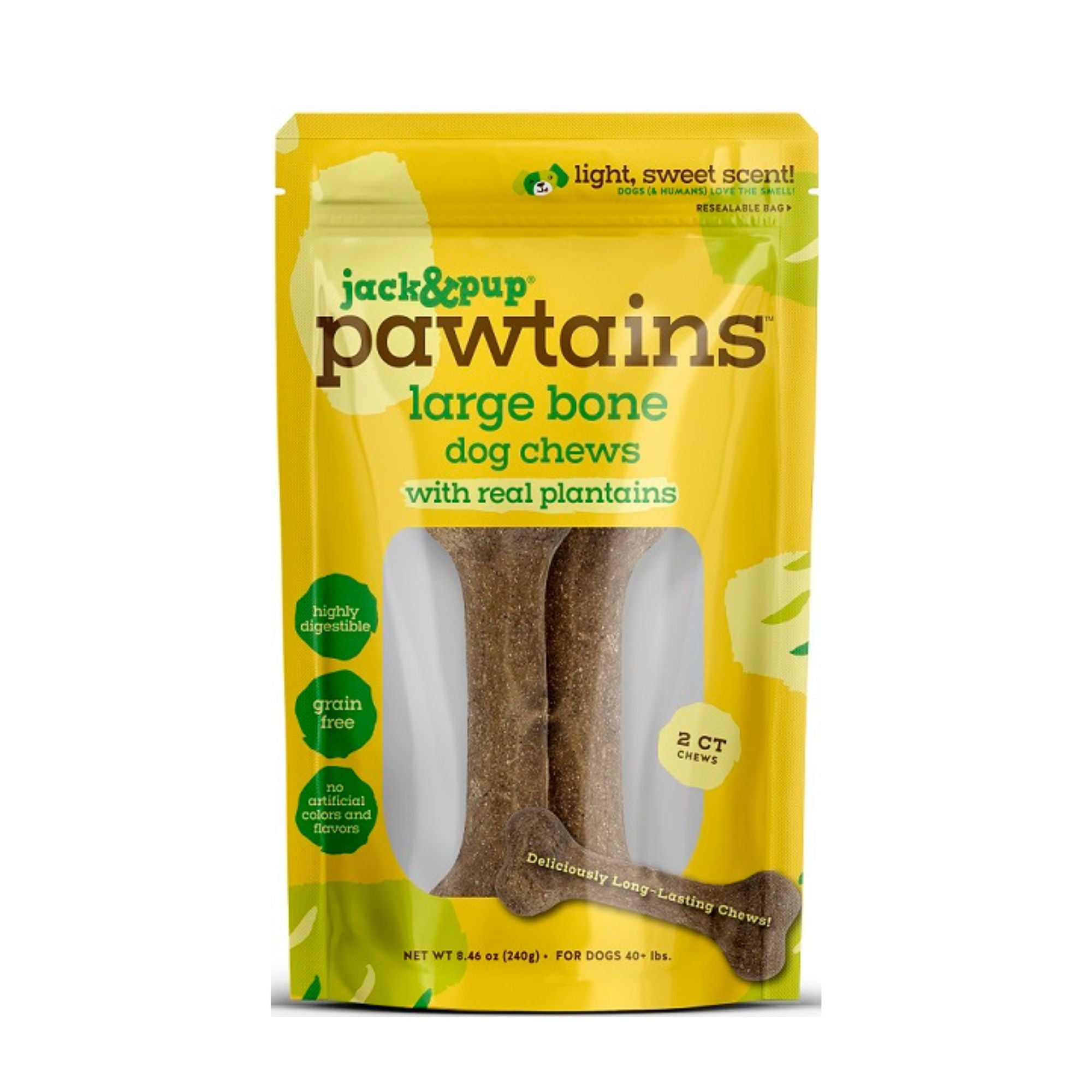 Jack & Pup Dog 8.46oz.Pawtains Bone Large 2Ct