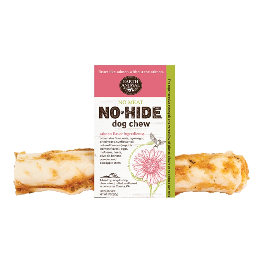 EARTH ANIMAL DOG NO-HIDE NO-MEAT SALMON (VEGAN) MEDIUM 24 COUNT