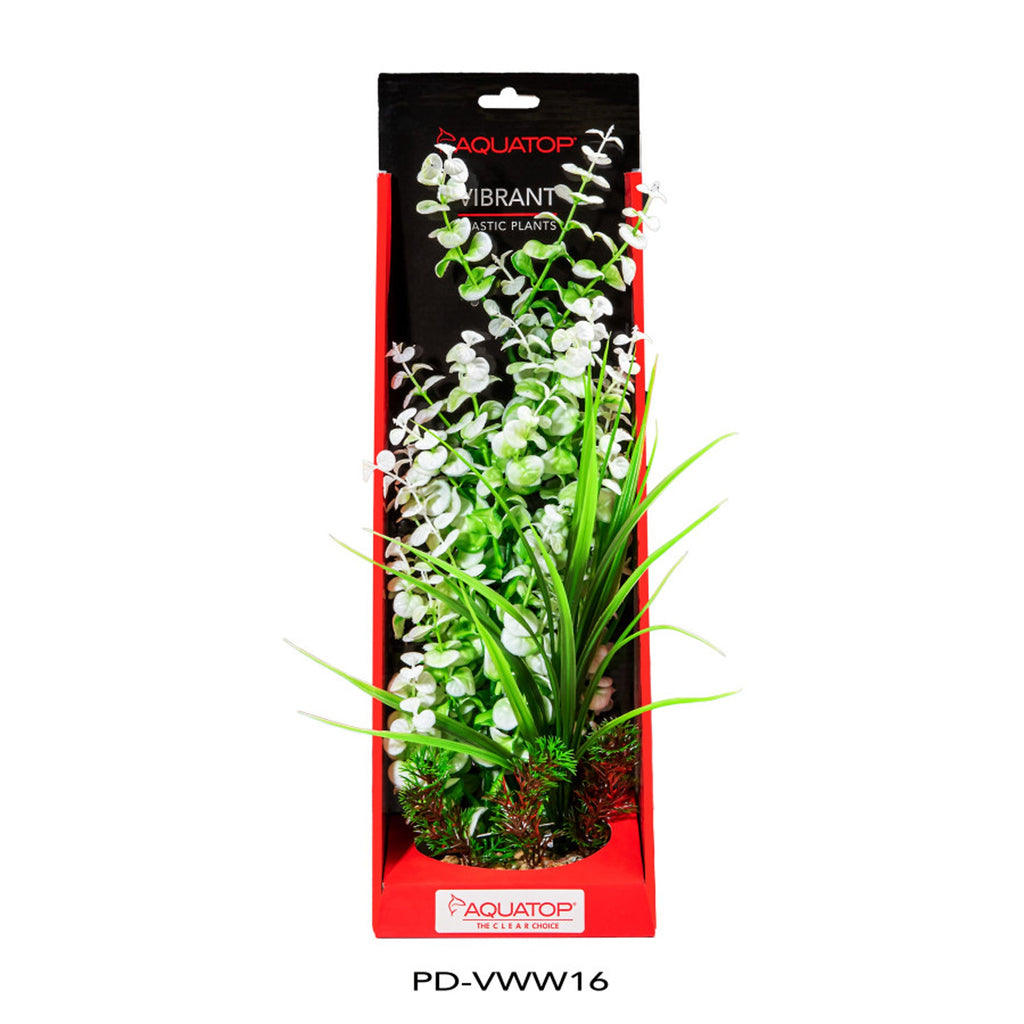 Aquatop Vibrant Wild Plant White 16in