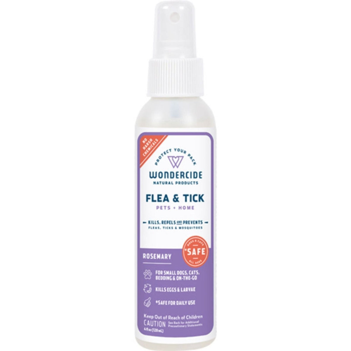 Wondercide Dog & Cat Rosemary Flea & Tick Spray For Pets & Home With Natural Essential Oils 4oz.