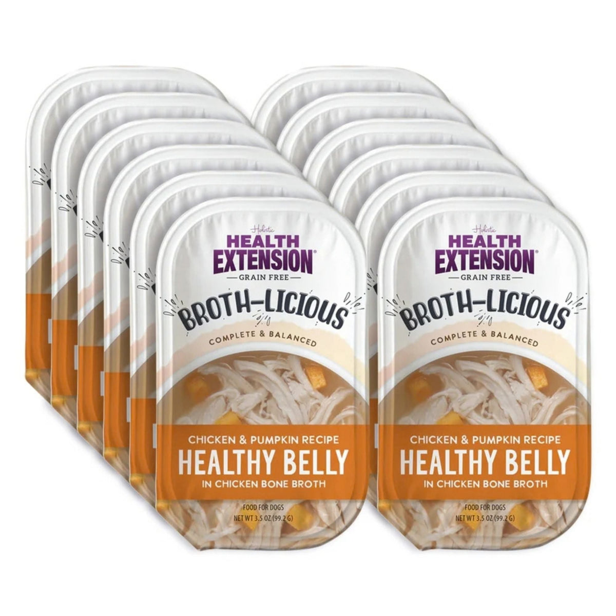Health Extension Broth-Licious Chicken Pumpkin Broth Topper 3.5oz. (Case of 12)