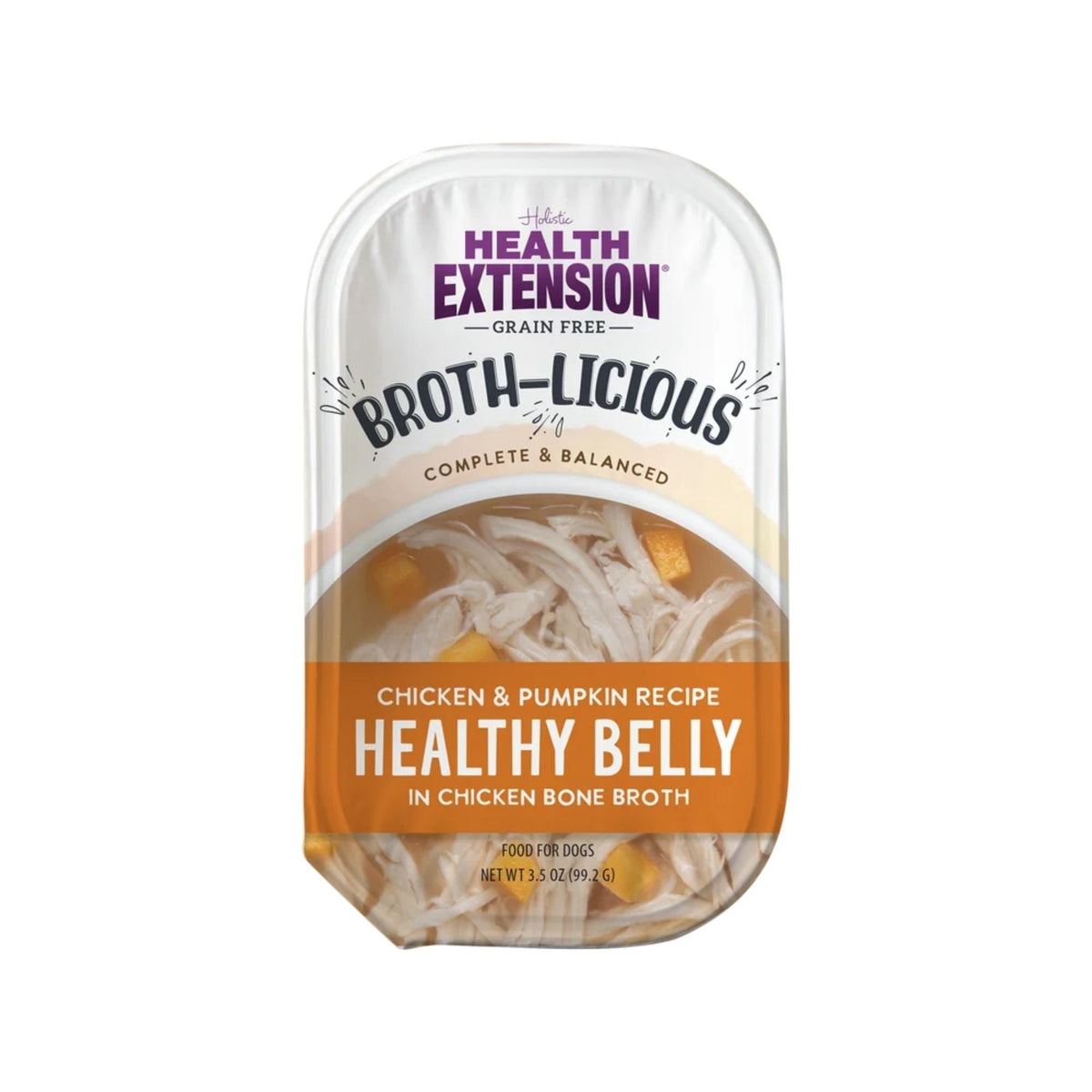 Health Extension Broth-Licious Chicken Pumpkin Broth Topper 3.5oz. (Case of 12)