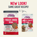 Health Extension Freeze Dried Raw Beef Meal Mixer Dog 12oz.