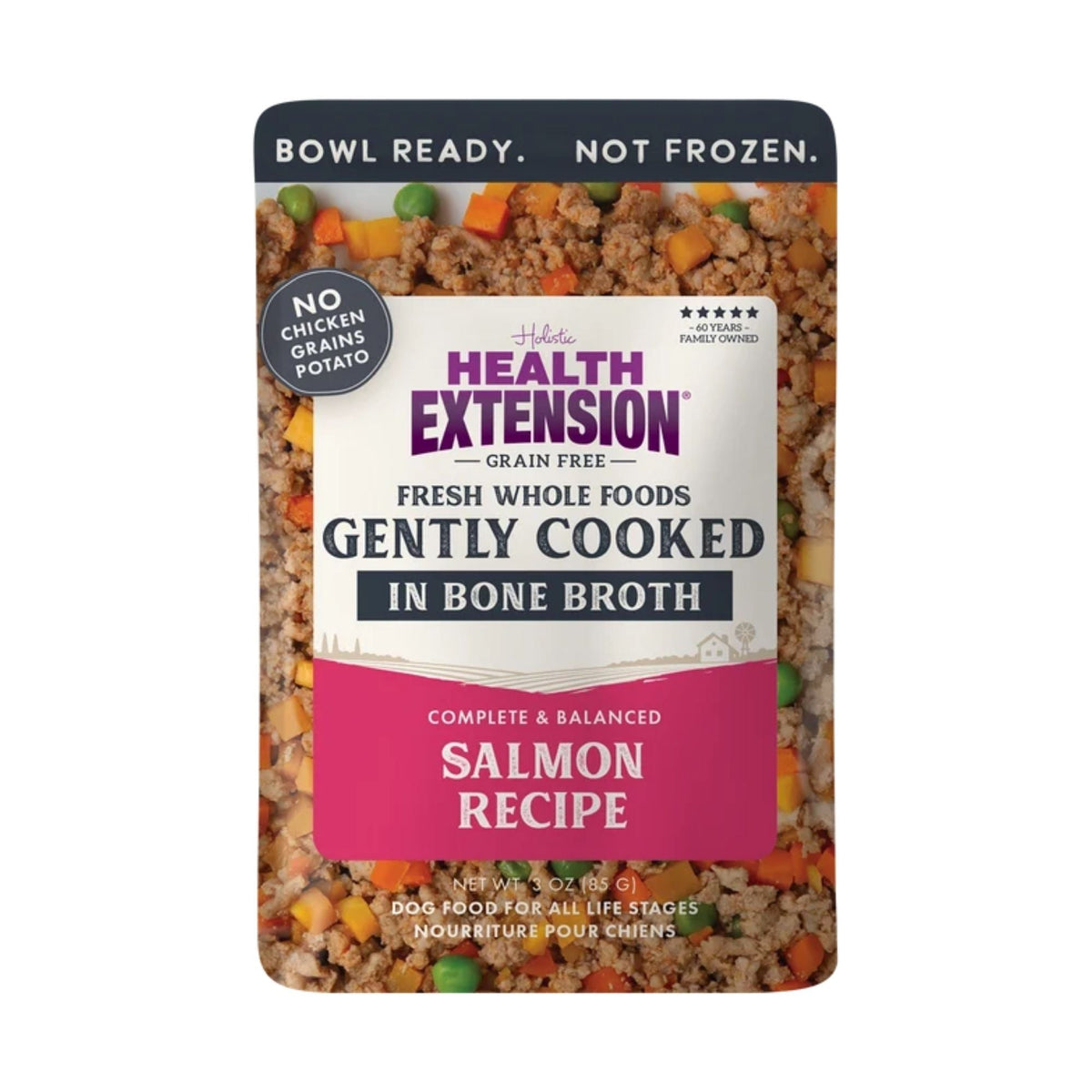 Health Extension Gently Cooked Salmon Dog 3oz. (Case of 20)