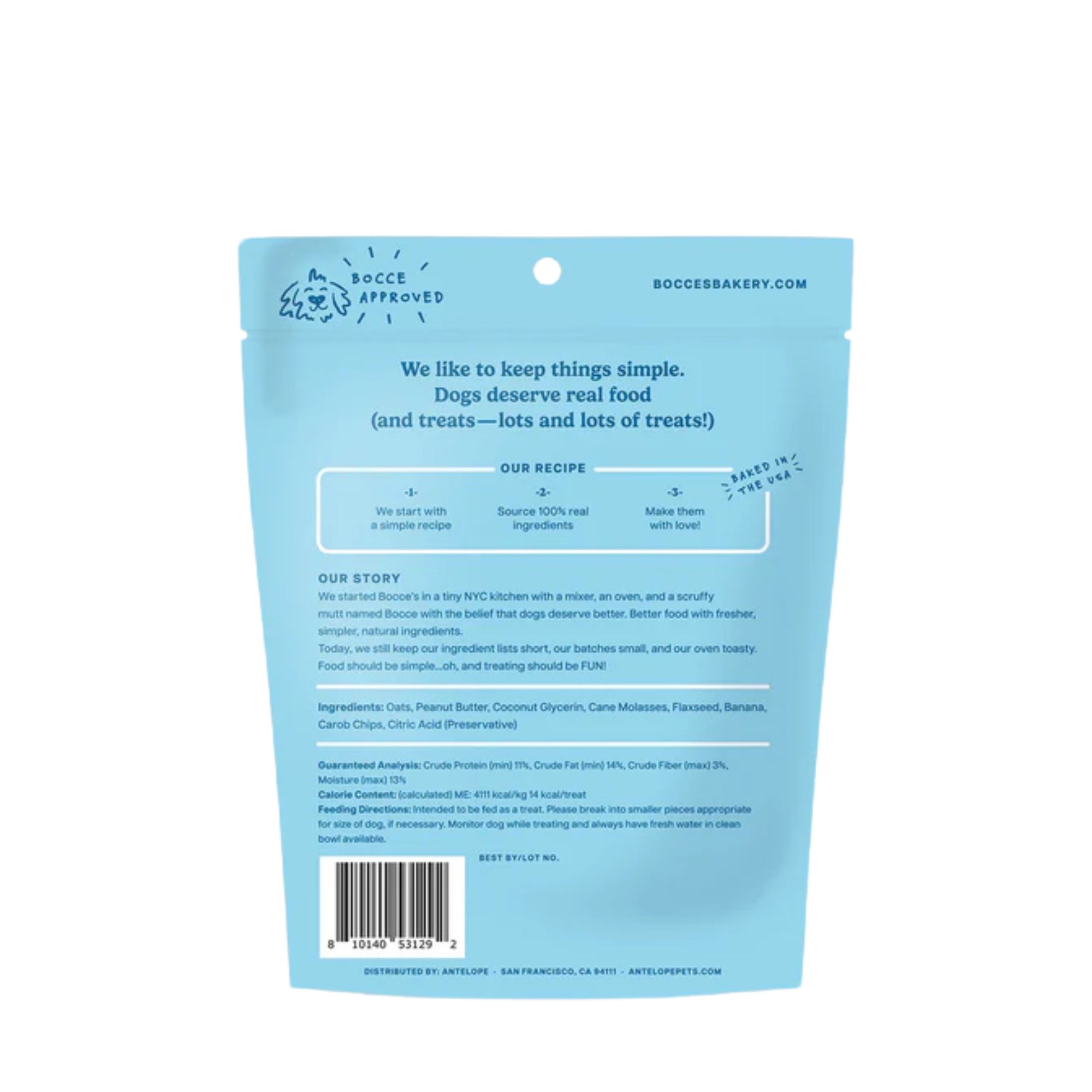 Bocce's Bakery Dog Soft & Chewy Nutty Nana 6oz