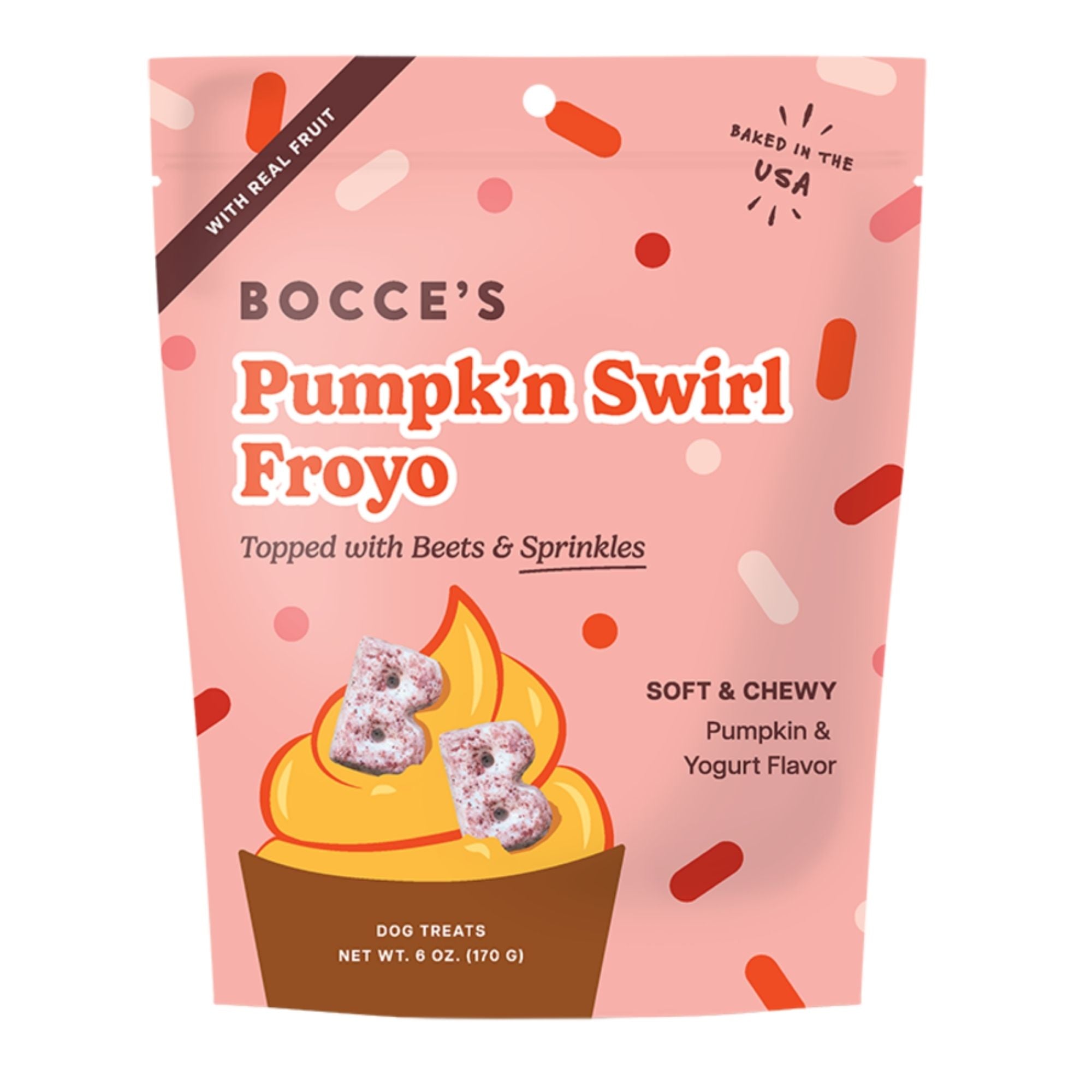 Bocce's Bakery Dog Froyo Grain Free Pumpk'N Swirl 6oz.