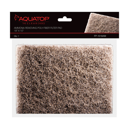 Aquatop Ammonia Removing Polyfiber Filter Pad 1ea-18X10; 1Pc
