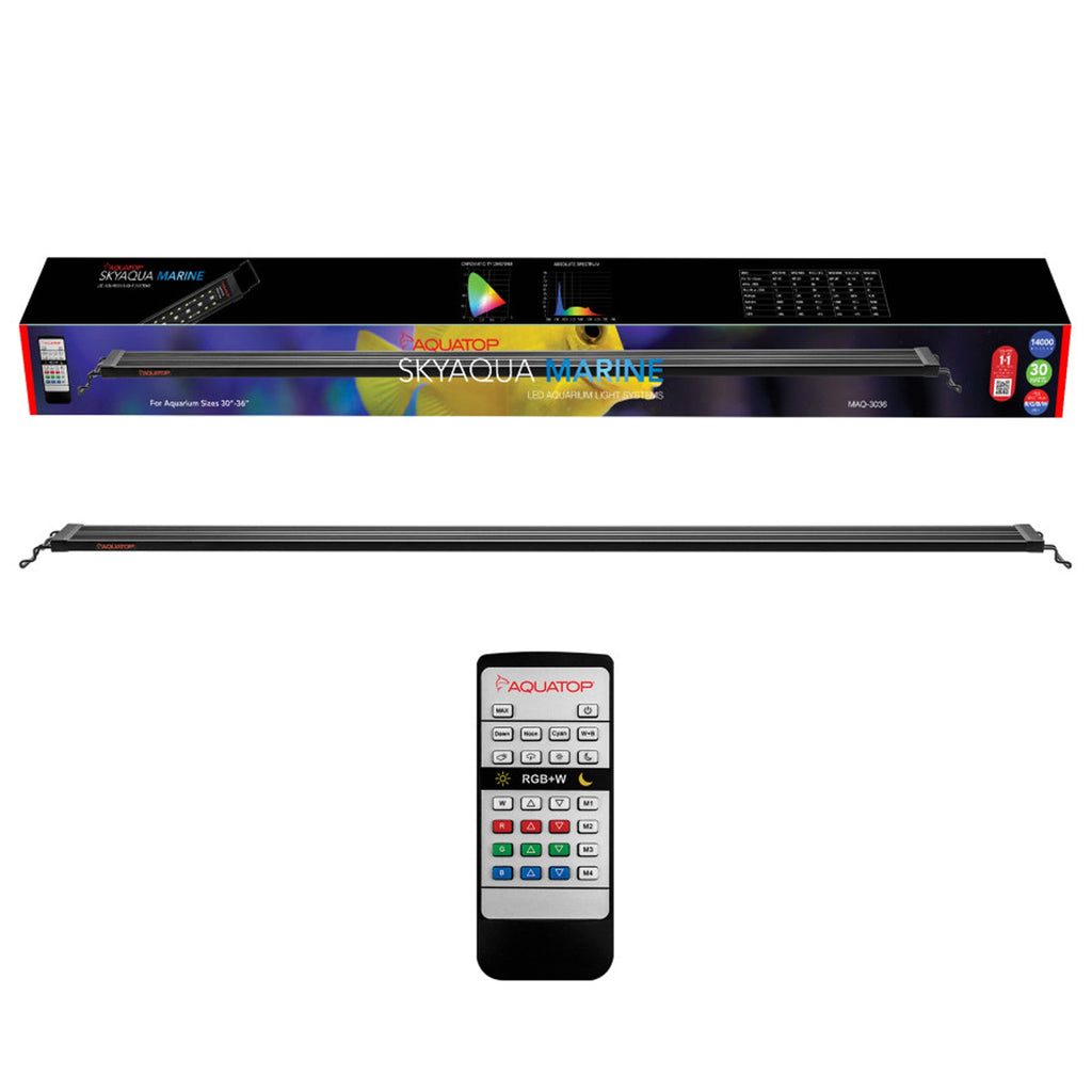 Aquatop SkyAqua Marine LED Light Fixture with IR Remote 30 watt 30-36 inch