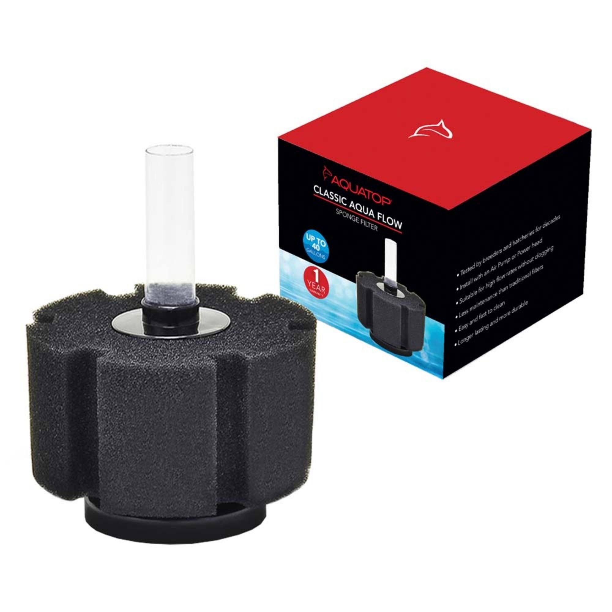 Aquatop Classic Aqua Flow CAF40 Internal Sponge Filter Black, 1ea