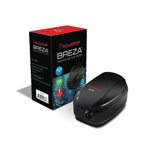 Aquatop BREZA AP-20 Aquarium Air Pump Up to 20gal Black Default Title