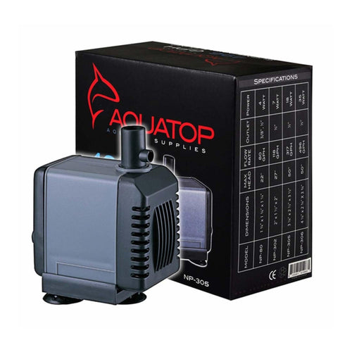 Aquatop NP-305 Aquarium Submersible Water Pump Black; Grey Default Title