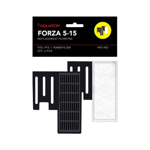 Aquatop FORZA Replacement Filter Inserts with Premium Activated Carbon 5-15 Black, White 2 Pack Default Title