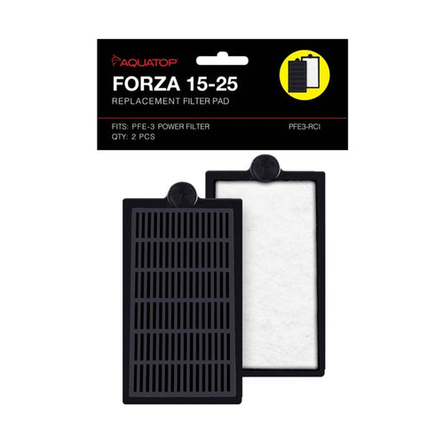 Aquatop FORZA Replacement Filter Inserts with Premium Activated Carbon 15-25 Black; White 2 Pack Default Title