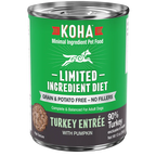 Koha Dog Limited Ingredient Grain Free 90% Turkey 13oz. (Case of 12)