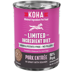 Koha Dog Limited Ingredient Grain Free 90% Pork 13oz. (Case of 12)