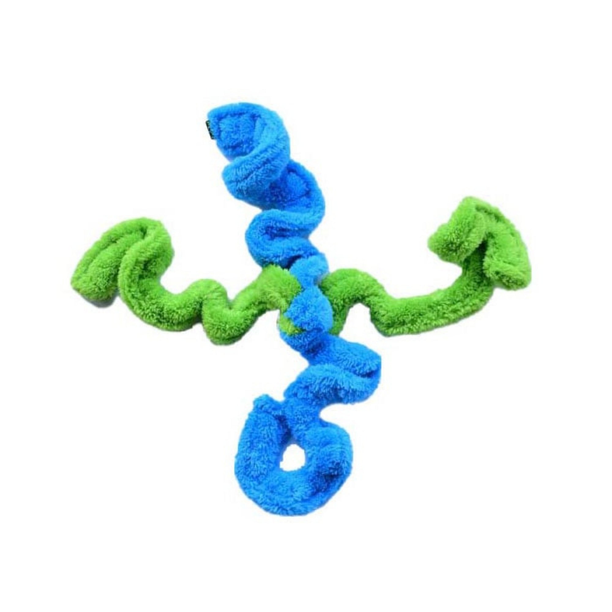 Cycle Dog Duraplush Springy Thing Dog Toy Blue/Green Medium