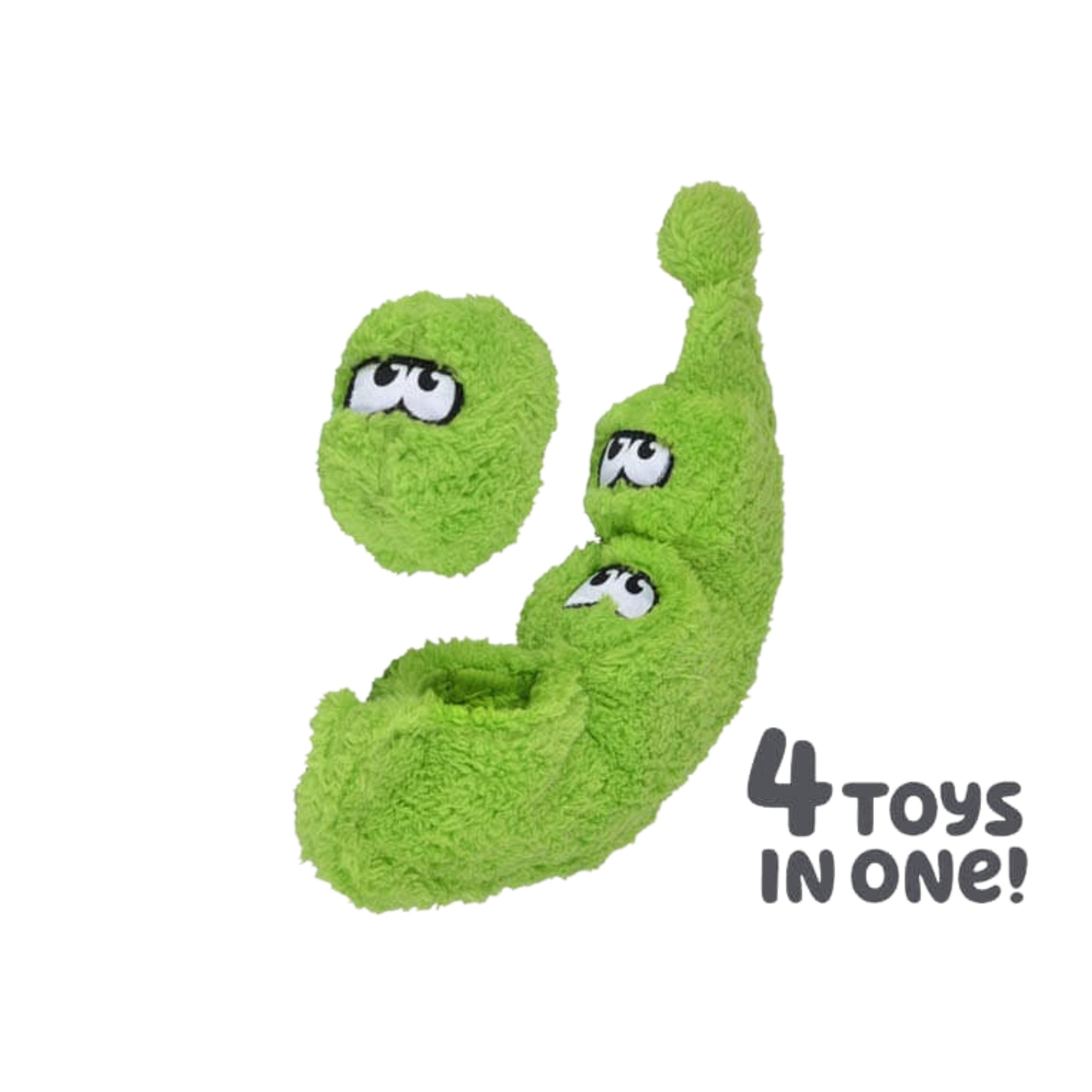 Cycle Dog Duraplush Peas In A Pod Puzzle Dog Toy Green Medium