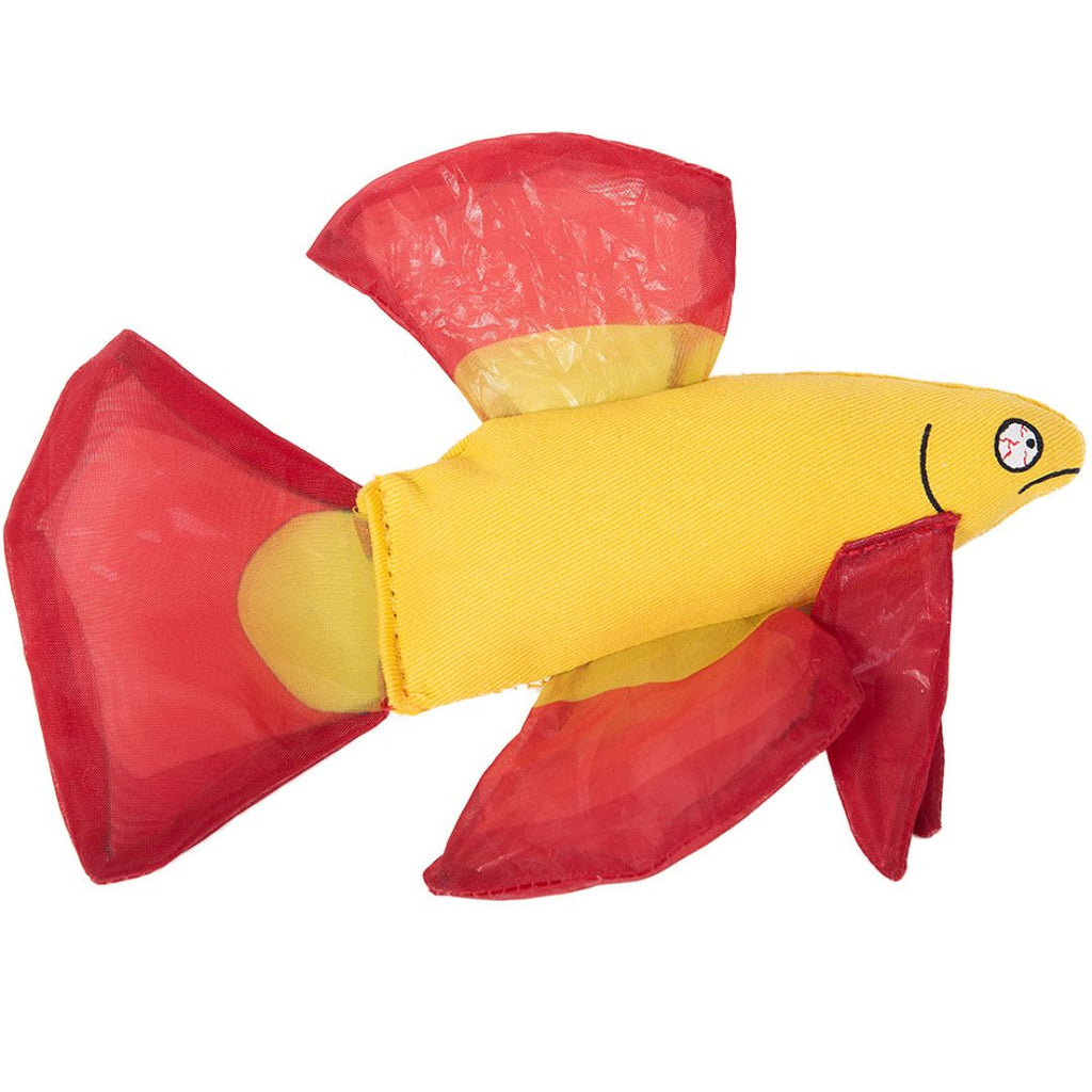 Yeowww Mo Betta Fish Catnip Cat Toy Red,