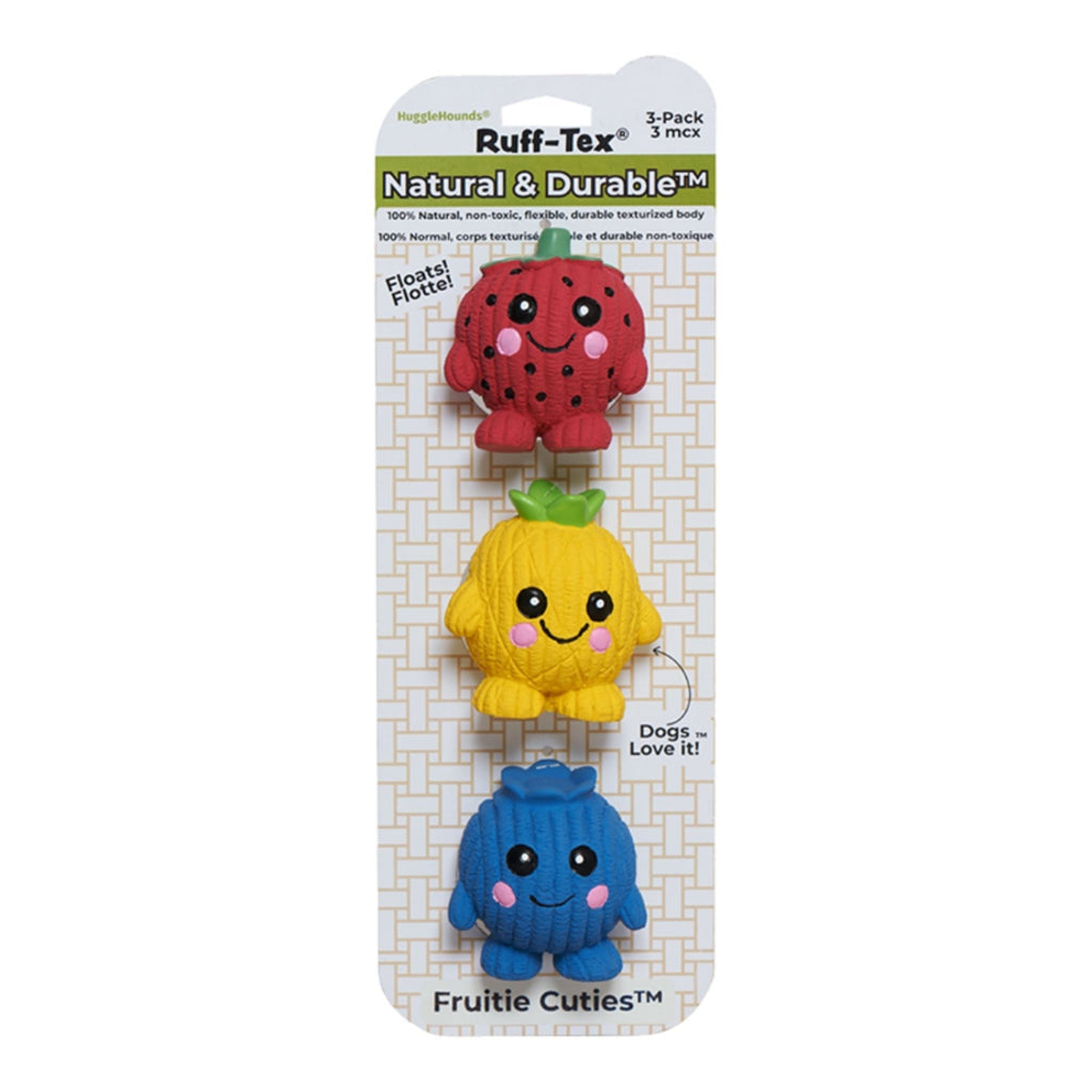 Hugglehounds Dog Ruff - Tex Fruitie Cuties Foodies - 3 Pack