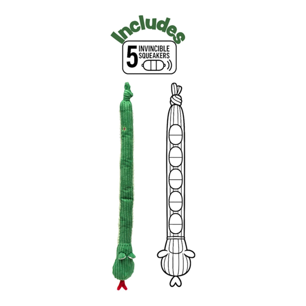 Hugglehounds Dog Knottie Sir Squeaks - A - Lot Snake Large