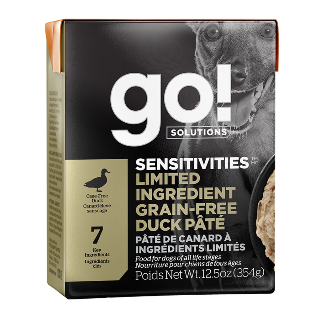 Go! Dog Sensitivities Limited Ingredient Grain Free Pate Duck 12.5oz. (Case of 12)